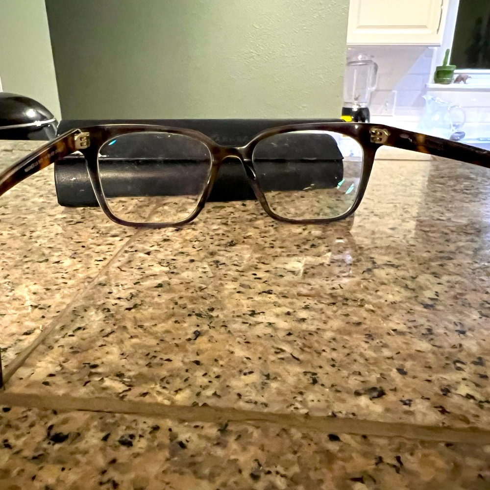 Warbler Parker “Hughes” frames (wide)